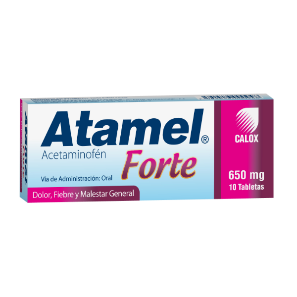 Atamel Forte Acetaminofén 650mg x 10 Tabletas Calox