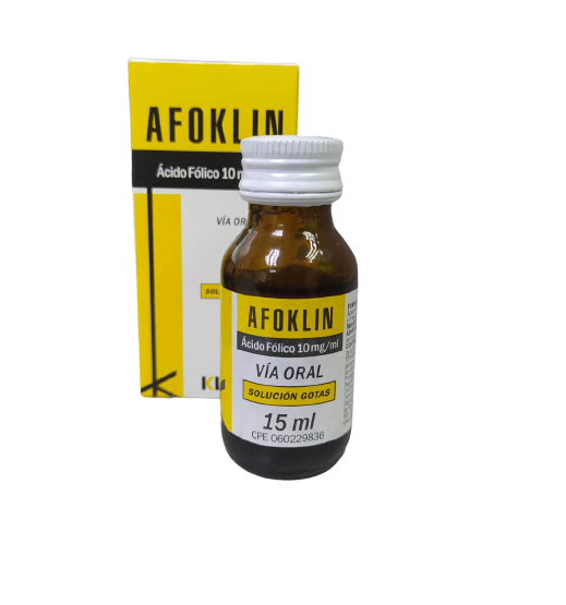 Afoklin Ácido Fólico En Gotas Pediátrico 10mg/ml 15ml Klinos