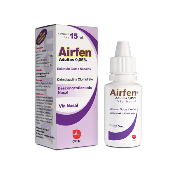 Airfen Oximetazolina Para Adulto 0.05% Solución Nasal 15ml Cofasa