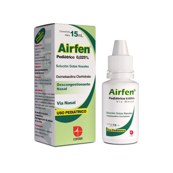 Airfen Oximetazolina Pediátrico 0.025% Solución Nasal 15ml Cofasa