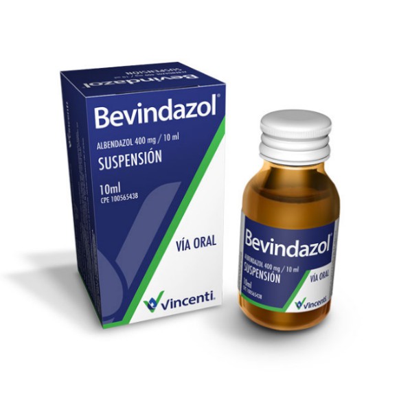 Bevindazol Albendazol Suspensión Oral 400 mg/10 ml Vincenti