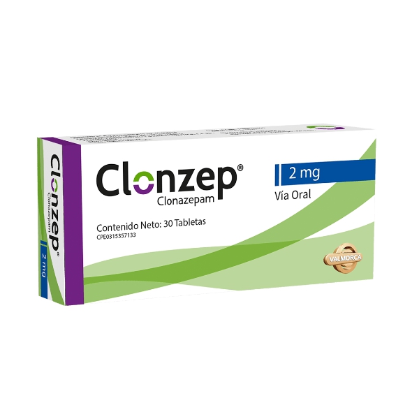 Clonzep Clonazepam 2mg x 30 Tabletas - Valmorca