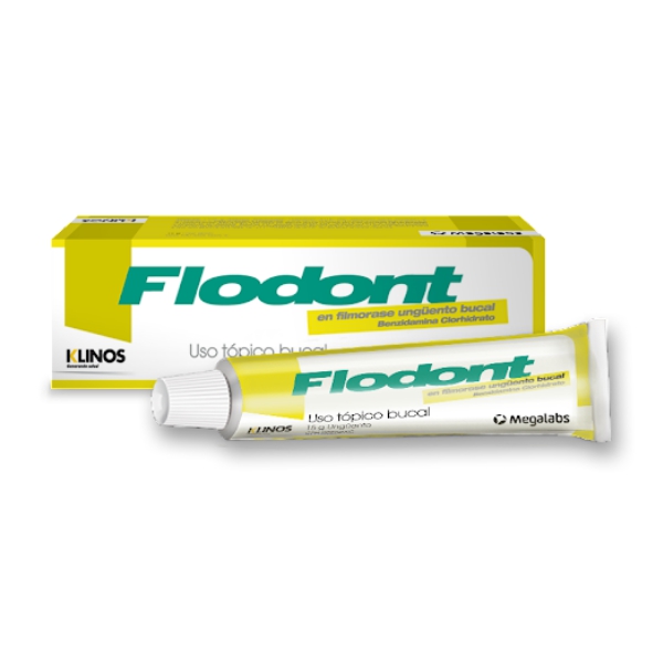 Flodont Bencidamina+Cetilpiridinio Ungüento 15gr - Klinos