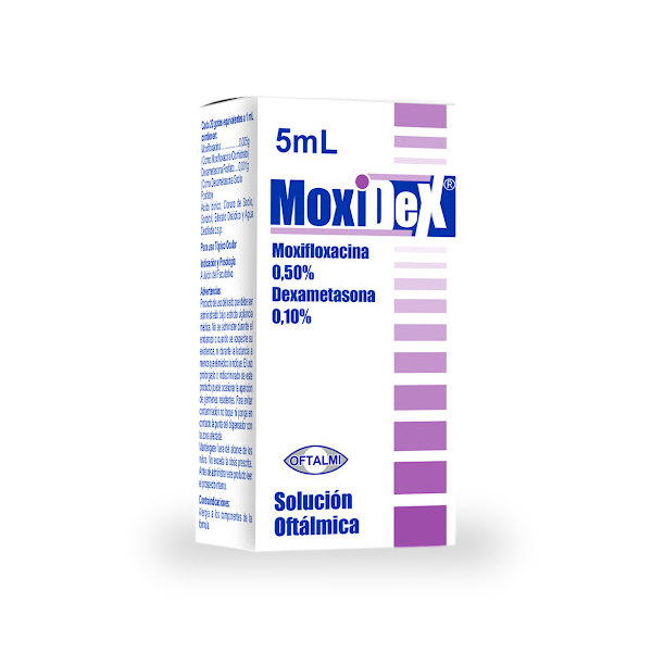 Moxidex Dexametasona+Moxifloxacina Solución Oftálmica 5ml Oftalmi