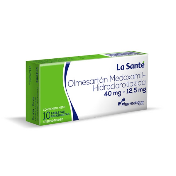 Olmesartán HCT Olmesartán+Hidroclorotiazida 40mg/12.5mg x 10 Tabletas - La Santé