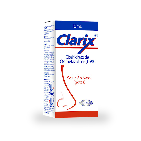 Clarix Para Adulto Oximetazolina 0.05% Solución Nasal 15 ml (Oximetazolina) - Oftalmi
