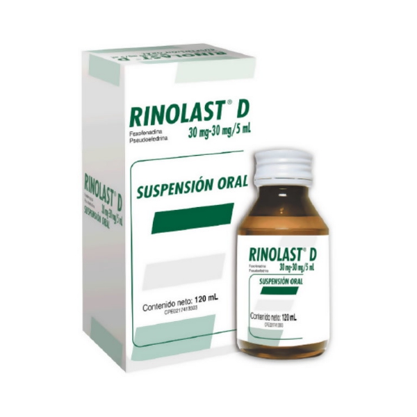 Rinolast D Fexofenadina+Pseudoefedrina Suspensión 120 ml Farma