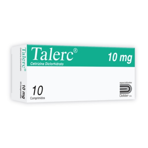 Talerc Cetirizina 10mg x 10 Comprimidos - Dollder