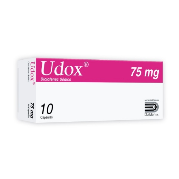 Udox Diclofenac-Colestiramina 75mg x 10 Cápsulas - Dollder