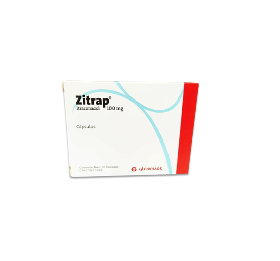 Zitrap Itraconazol 100mg x 16 Cápsulas - Glenmark