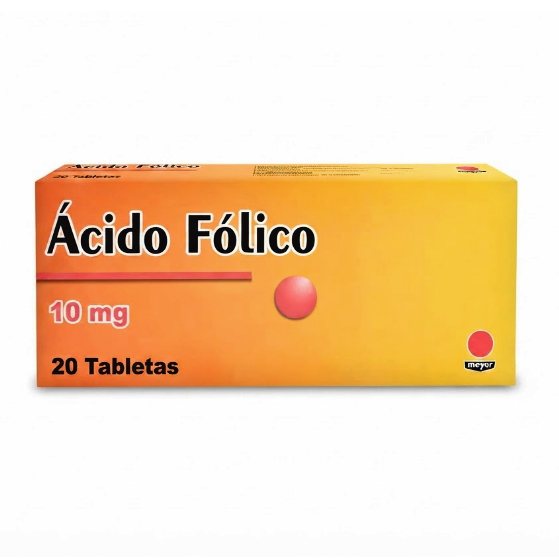 Ácido Fólico 10mg x 20 Tabletas - Meyer