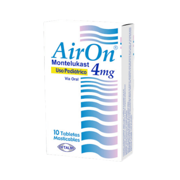 Airon Montelukast Pediátrico 4mg x 10 Tabletas - Oftalmi