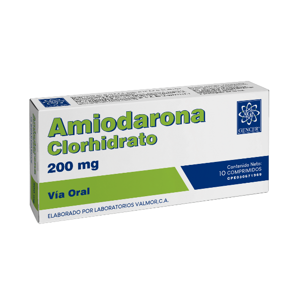 Amiodarona 200mg x 10 Comprimidos - Gencer