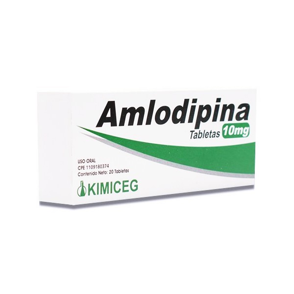 Amlodipina 10mg x 20 Tabletas - Kimiceg