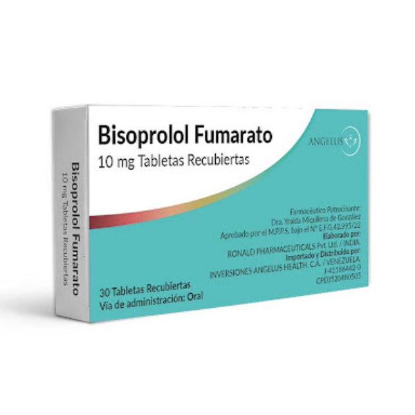Bisoprolol 10mg x 30 Tabletas - Angelus