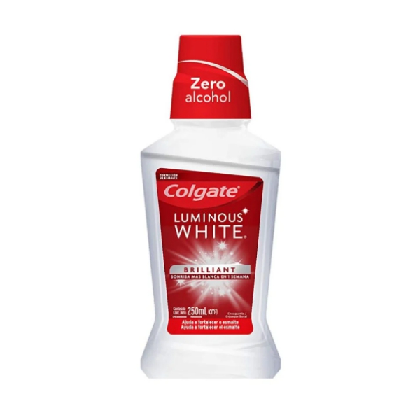 Colgate Enjuague Bucal Luminous White 250ml