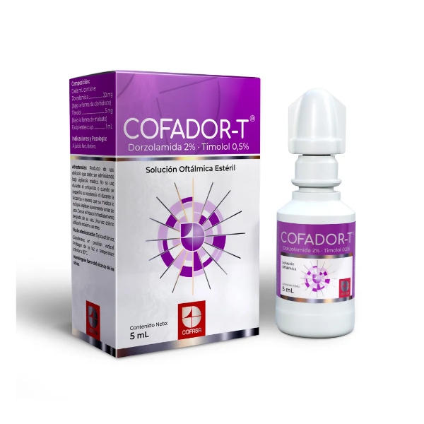 Cofador-T Dorzolamina+Timolol Solución Oftálmica X 5ml Cofasa
