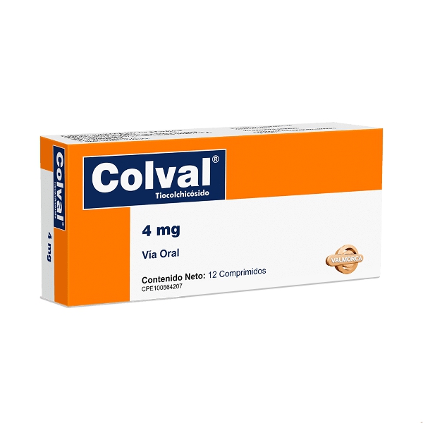 Colval Tiocolchicósido 4mg x 12 Comprimidos - Valmorca