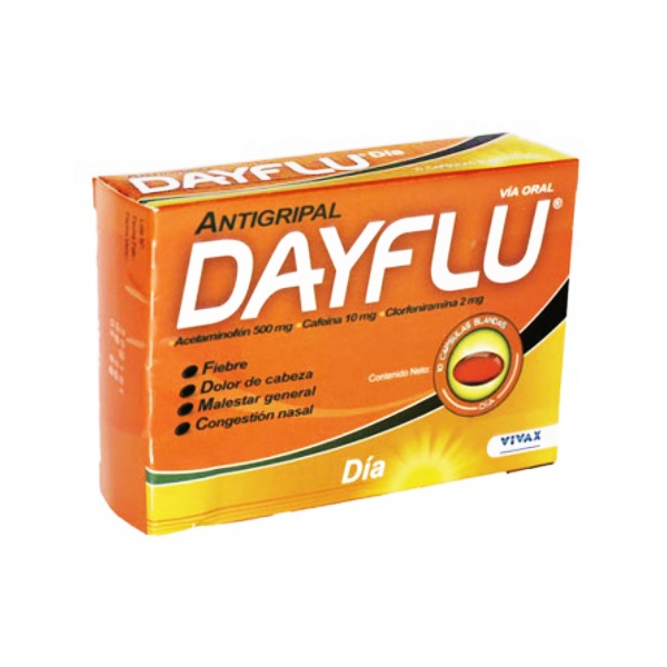 Dayflu Día Acetaminofén+Clorfeniramina X 10 Cápsulas Blandas Vivax
