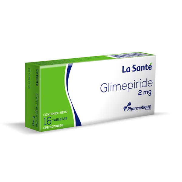 Glimepiride 2mg x 16 Tabletas - La Santé