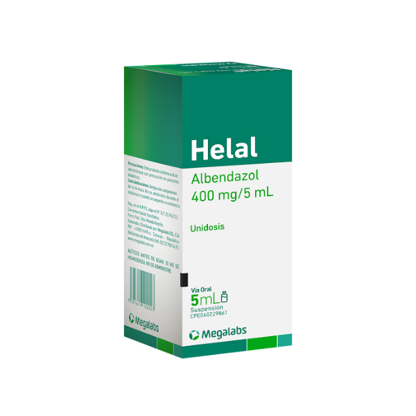 Helal Albendazol 400mg 5ml - Megalabs
