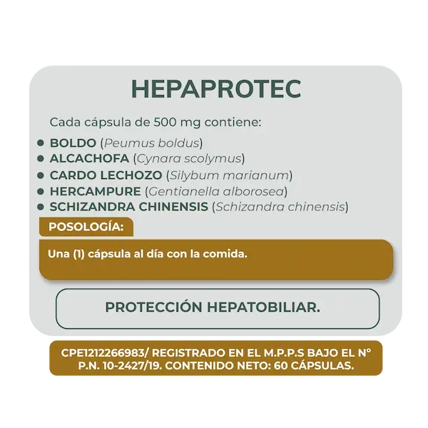 Hepaprotec x 60 Cápsulas - Herbaplant - Imagen 2