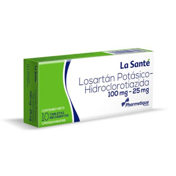 Losartán Potásico HCT 100mg/25mg x 10 Tabletas - La Santé