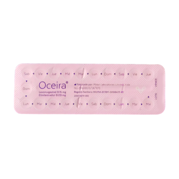 Oceira Etinilestradiol+Levonorgestrel 0.15mg/0.03mg x 21 Comprimidos