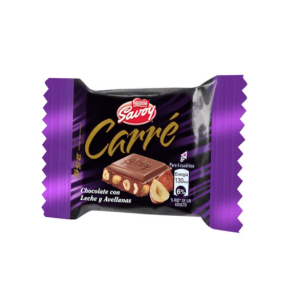 Savoy Carré Mini Chocolate Y Avellana 25g