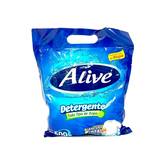 Alive Detergente En Polvo Blanqueador Total 500g