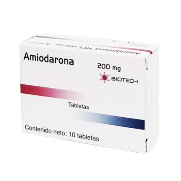 Amiodarona  200mg x 10 Tabletas - Biotech
