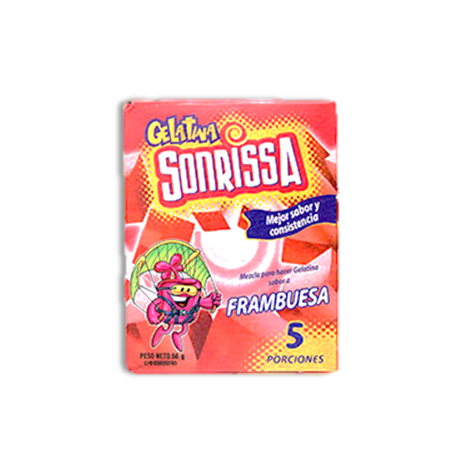 Sonrissa Gelatina Sabor Frambuesa 66g