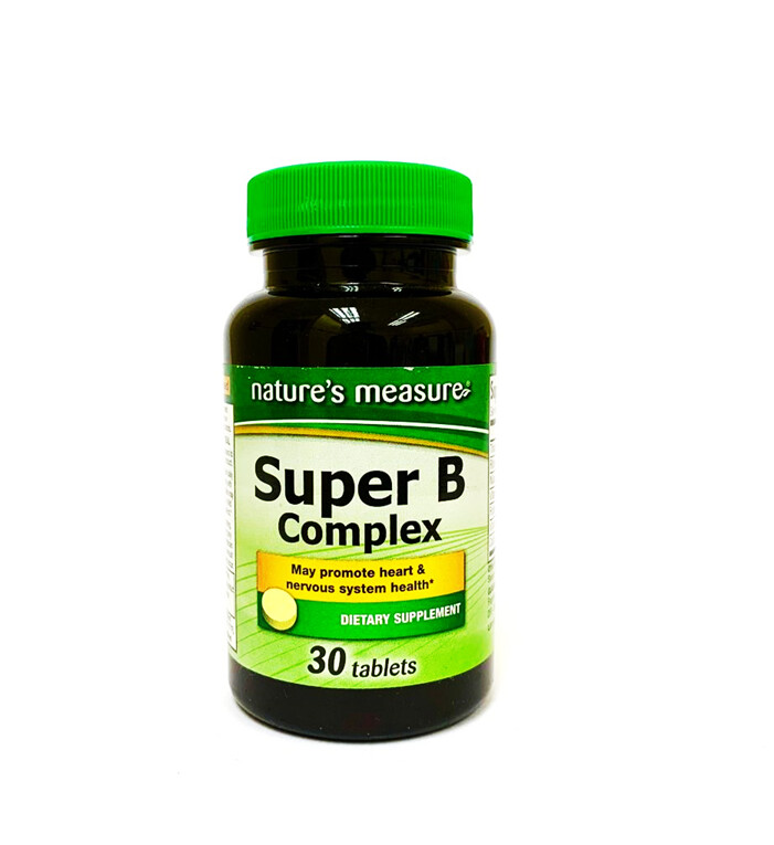 Super B Complex Complejo B x 30 Tabletas - Nature´s Measure