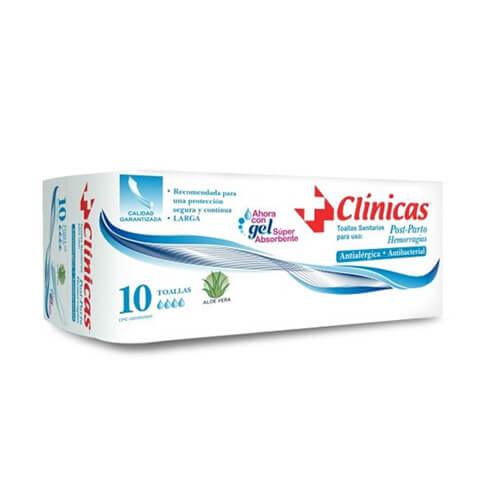 Toallas Post Parto x 10 Unidades - Clinicas