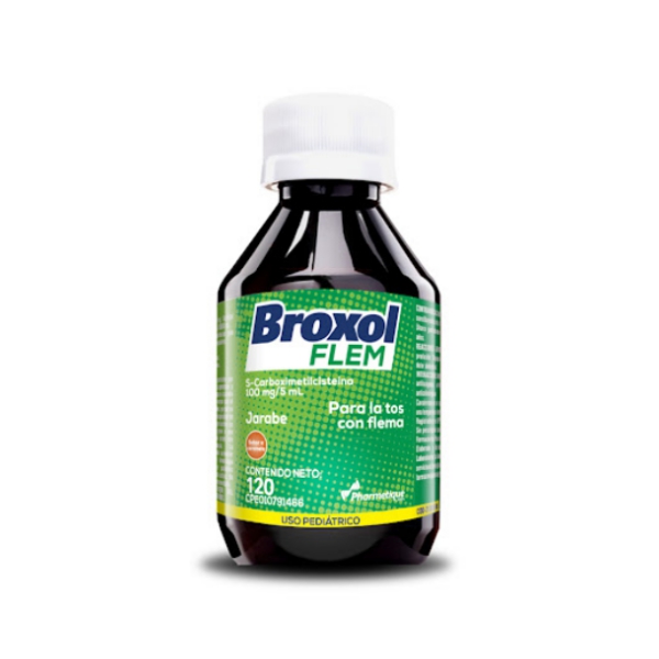 Broxol Flem Carboximetilcisteína 100mg/5ml Jarabe Pediátrico 120ml La Santé