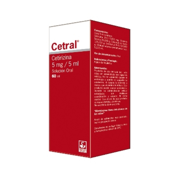Cetral Cetirizina Jarabe Pediátrico 5 mg/5ml 60 ml Siegfried