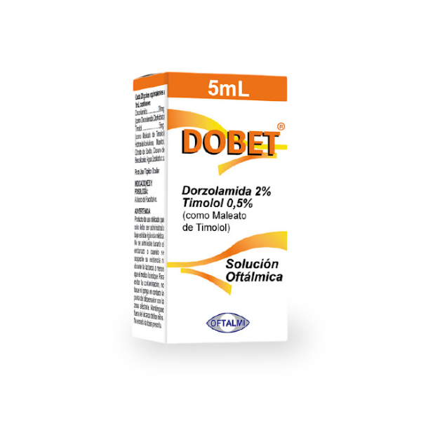 Dobet Dorzolamina+Timolol Solución Oftálmica X 5ml Oftalmi