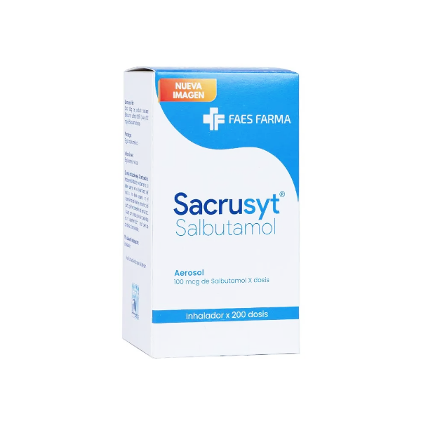 Sacrusyt Salbutamol Inhalador 100mcg/200 Dosis Faes Farma