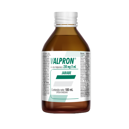 Valpron Ácido Valproico Jarabe 250mg/5ml 180 ml Farma