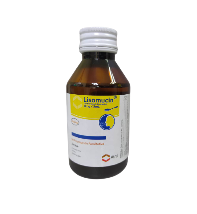 Lisomucin Bromhexina Jarabe 8mg/5ml 120 ml Polinac