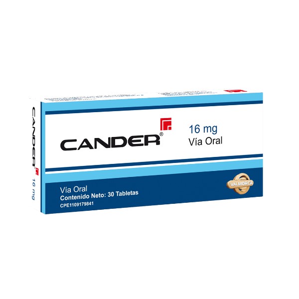 Cander Candesartán 16 mg x 30 Tabletas - Valmorca