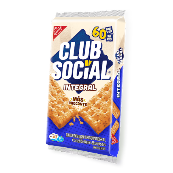 Club Social Galletas Integral Paquete x 6 Unidades