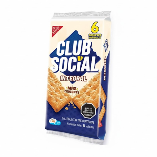 Club Social Galletas Integral Paquete x 6 Unidades