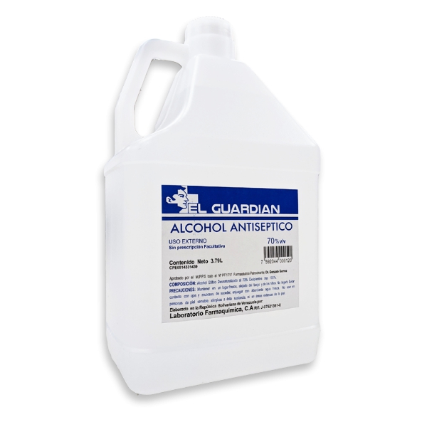 Alcohol Antiséptico Galón X 3.78 Lt El Guardián