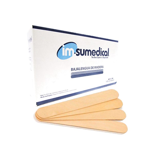 Bajalengua De Madera X 100 Unidades - Im-Sumedical