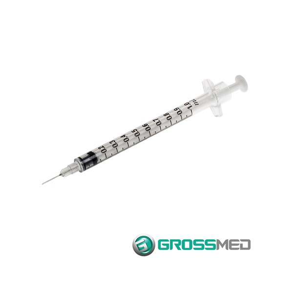 Jeringa 1 ml 27G x 1/2 Grossmed
