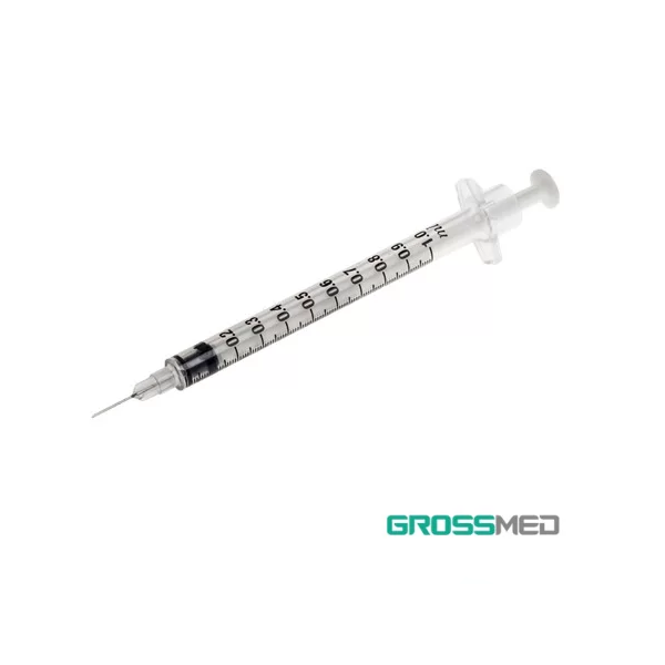 Jeringa 1 ml 27G x 1/2 Grossmed