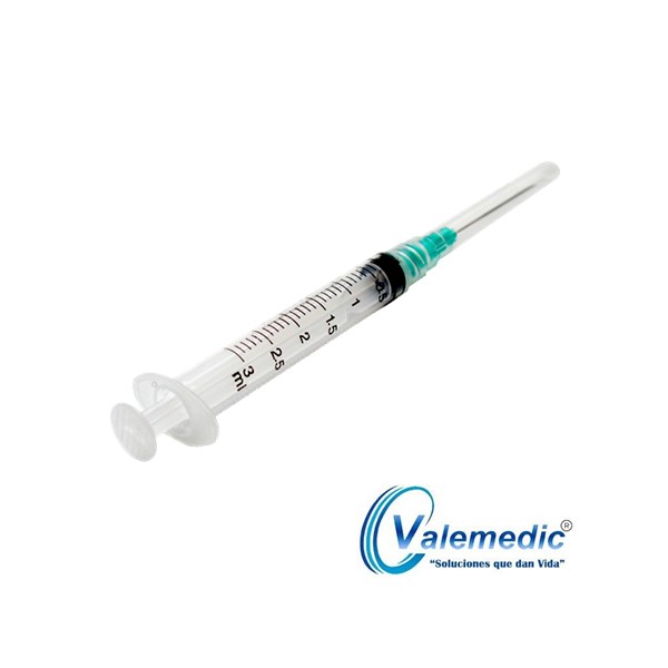 Jeringa 3 ml 21G x 1 1/2 Valemedic