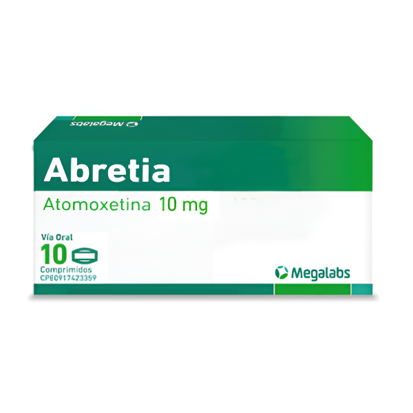 Abretia Atomoxetina 10mg x 10 Cápsulas - Megalabs