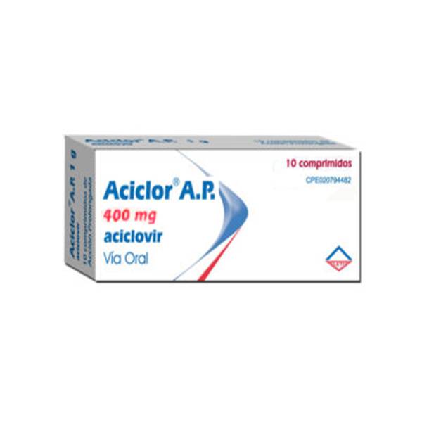 Aciclor Aciclovir 400mg x 10 Comprimidos - Leti